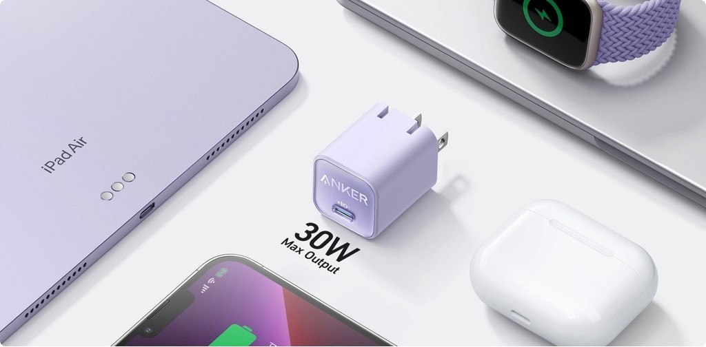 Mô tả Sạc ANKER 511 Nano 3 30W 1 cổng USB-C PiQ 3.0 tương thích PD - A2147 - Hỗ trợ sạc nhanh từ iPhone 8 series trở lên. - 4