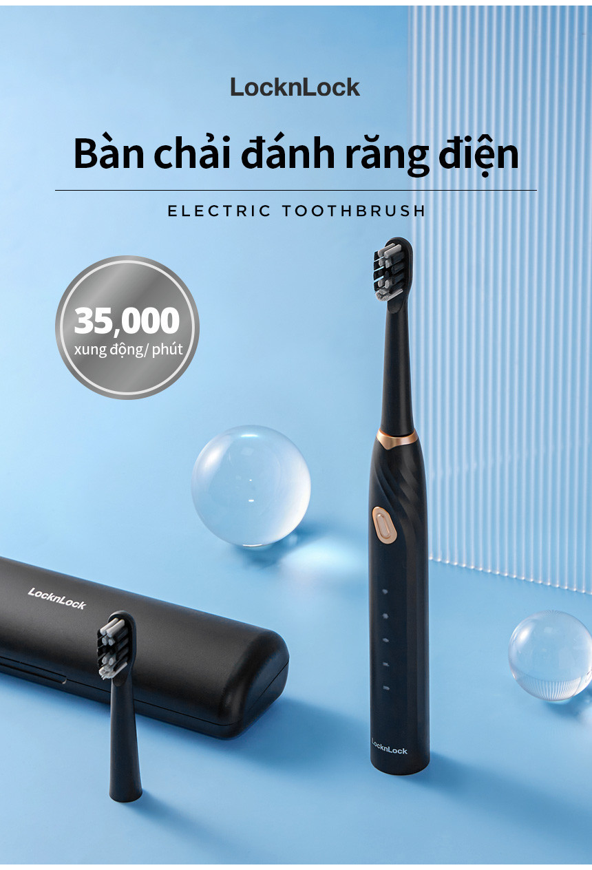 Bàn chải điện Lock&Lock ENR321BLK màu đen