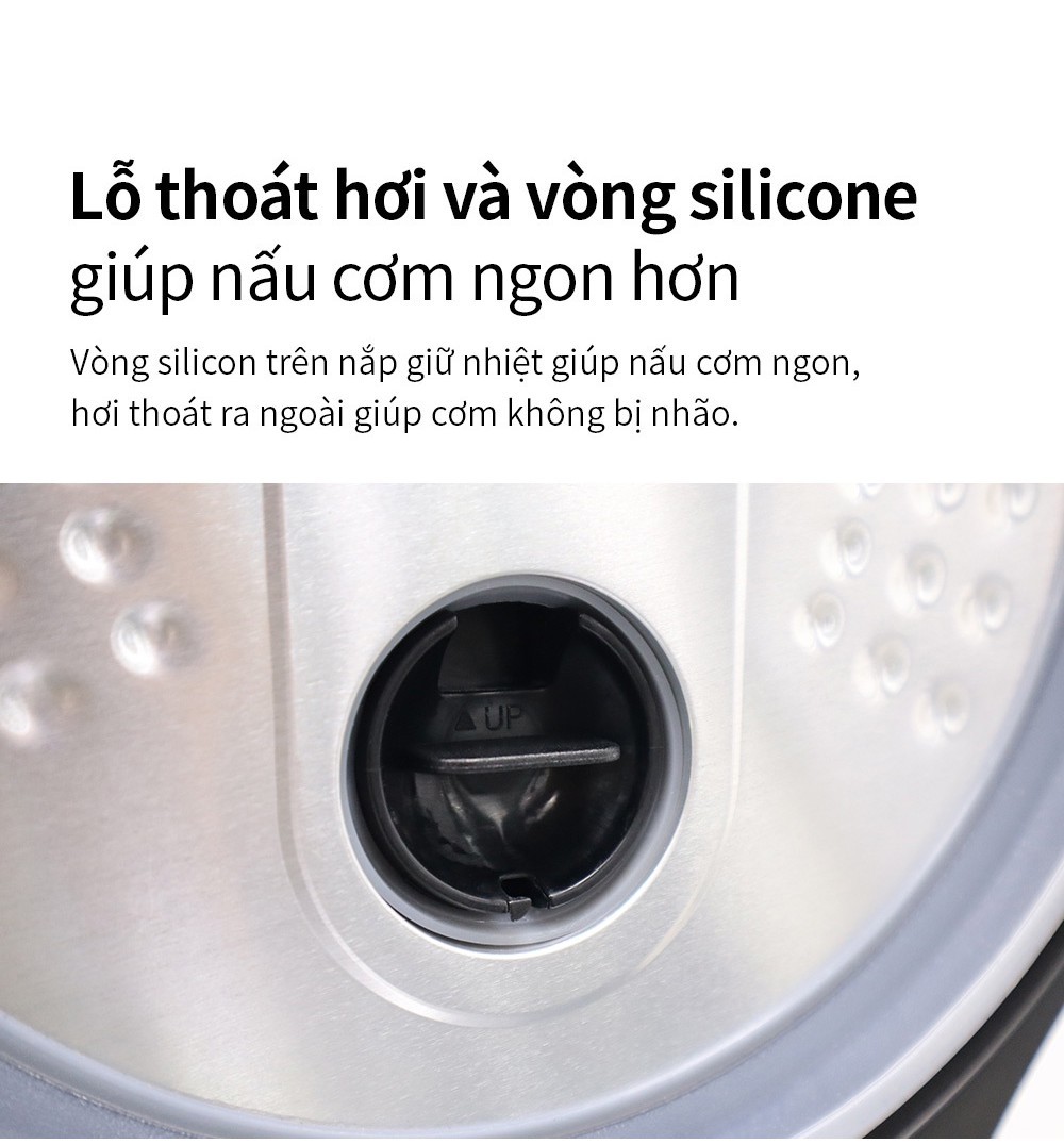 Nồi cơm điện Lock&Lock Compact Rice Cooker 1.2L màu đen EJR346BLK ...