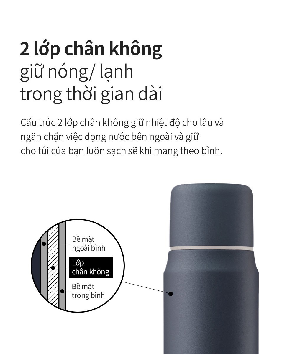Mô tả Bình giữ nhiệt Lock&Lock Maman cup vacuum 505ml LHC1487 (Hồng, Xám, Xanh) - 3