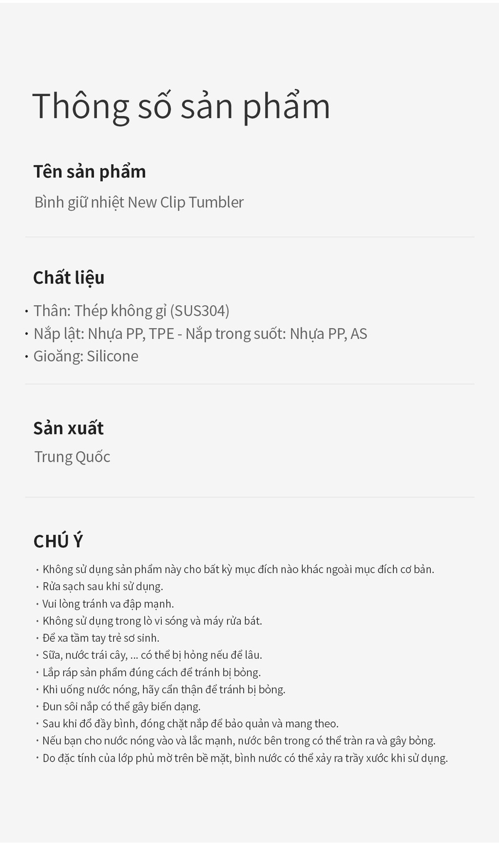 Thông tin chi tiết bình giữ nhiệt Lock&Lock LHC4279