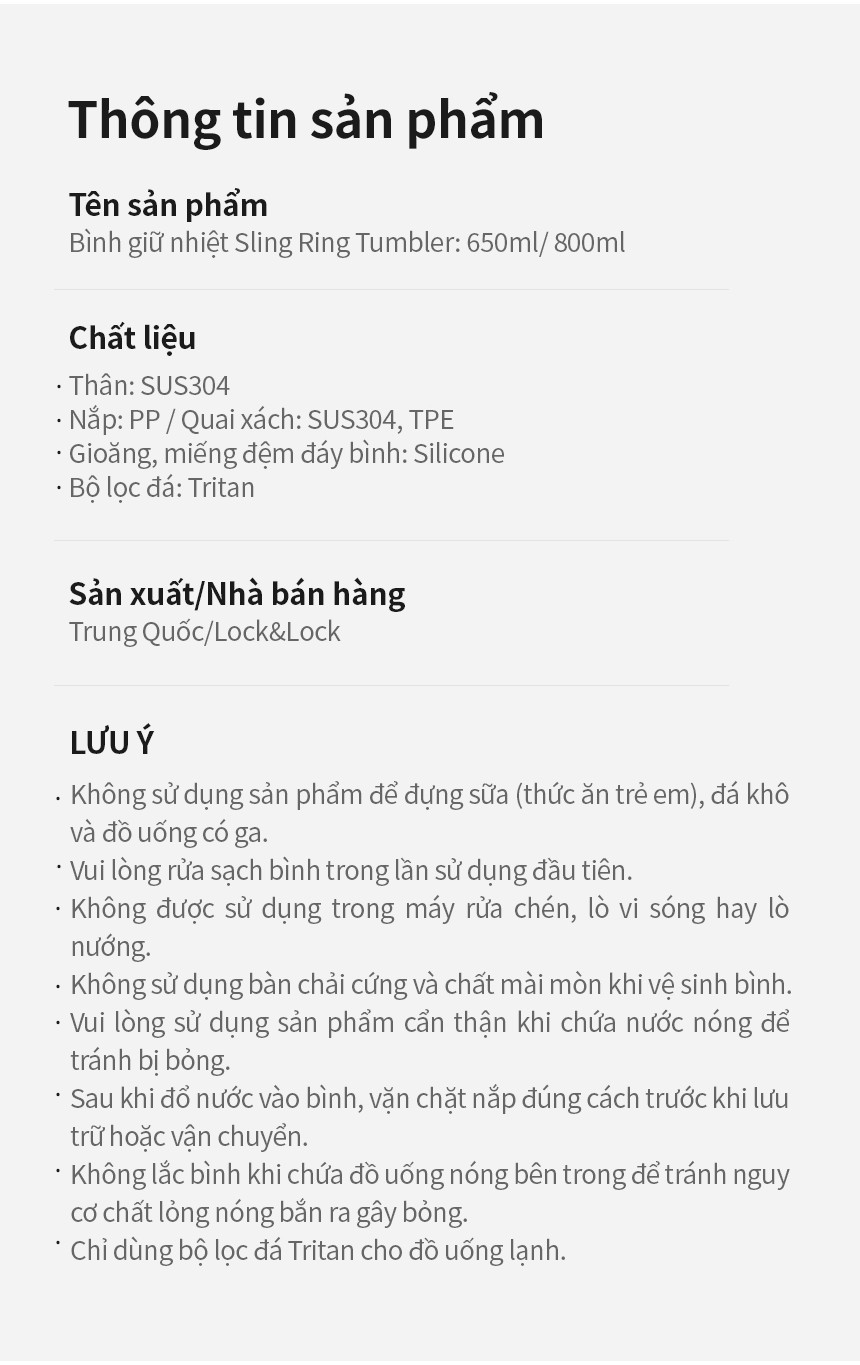 Bộ lọc đá Tritan Lock&Lock Sling Ring Tumbler
