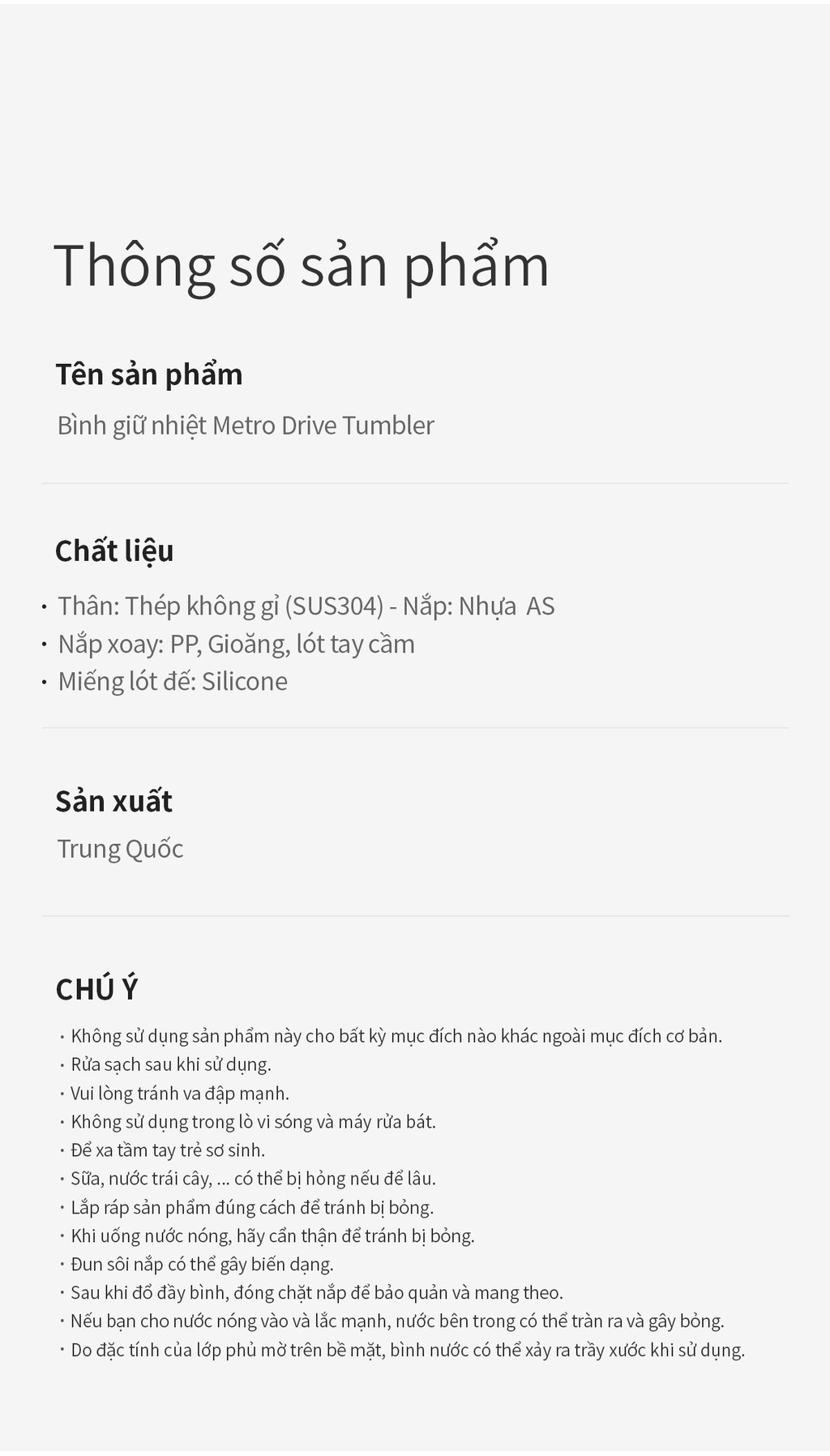 Bình giữ nhiệt Lock&Lock Metro Drive LHC4277S