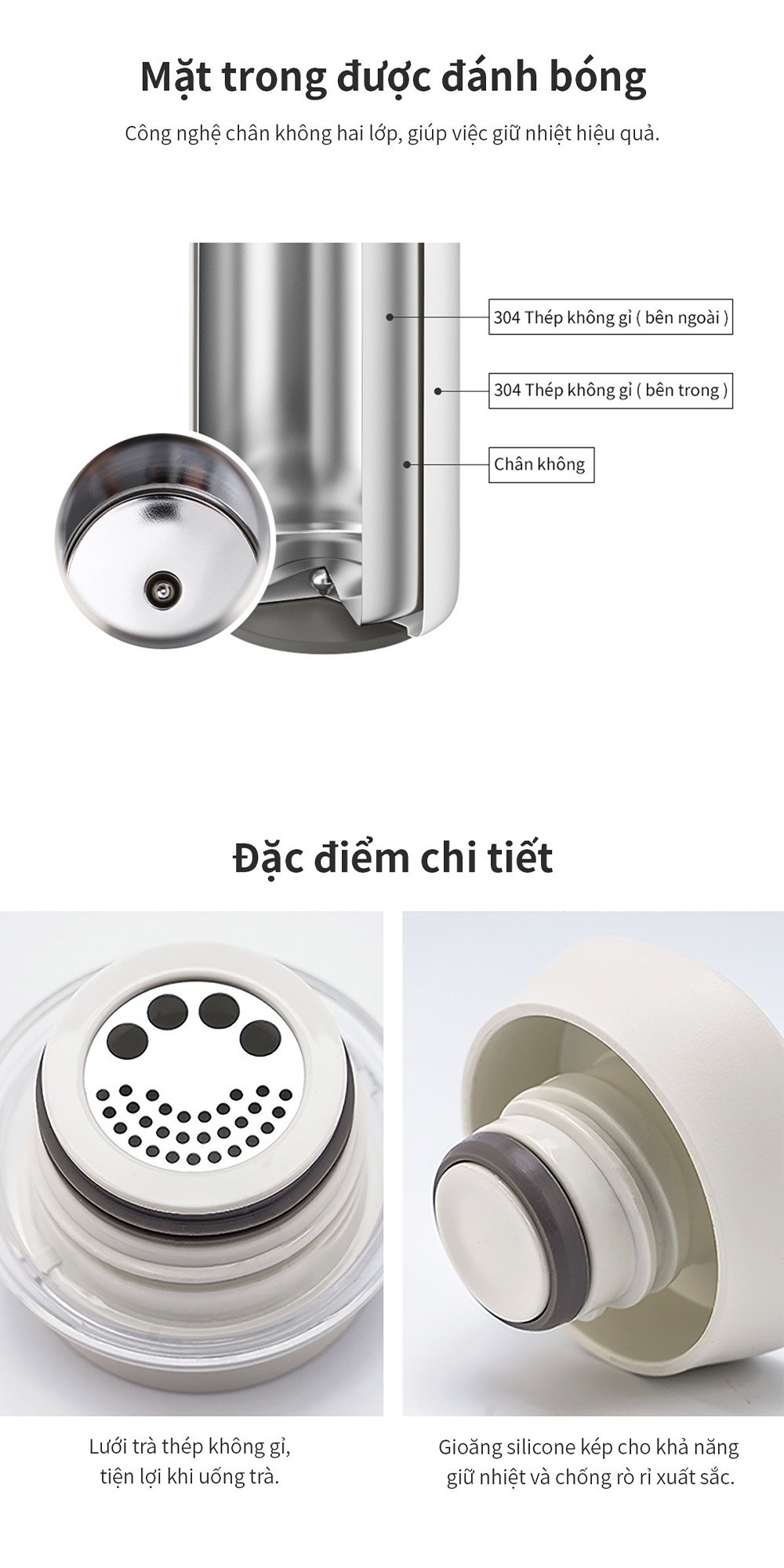 Mô tả Bình giữ nhiệt Feather Light Ring Lock&Lock 460ml - LHC4244 (4 màu) - 4