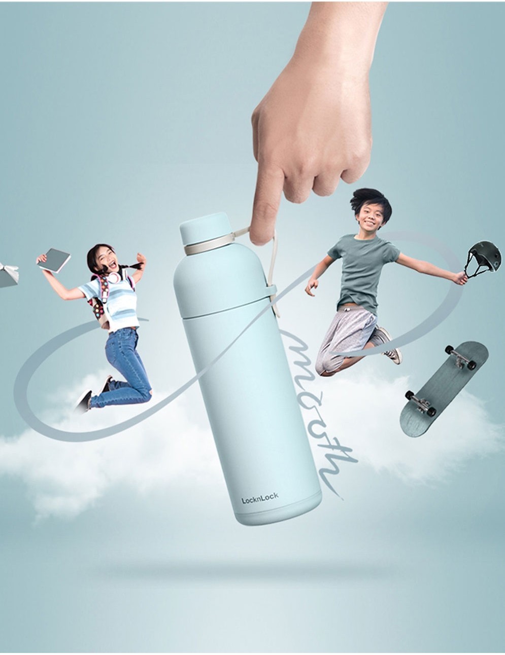 Mô tả Bình giữ nhiệt có quai xách Lock&Lock Belt Bottle 490ml - LHC4267 (3 màu) - 1