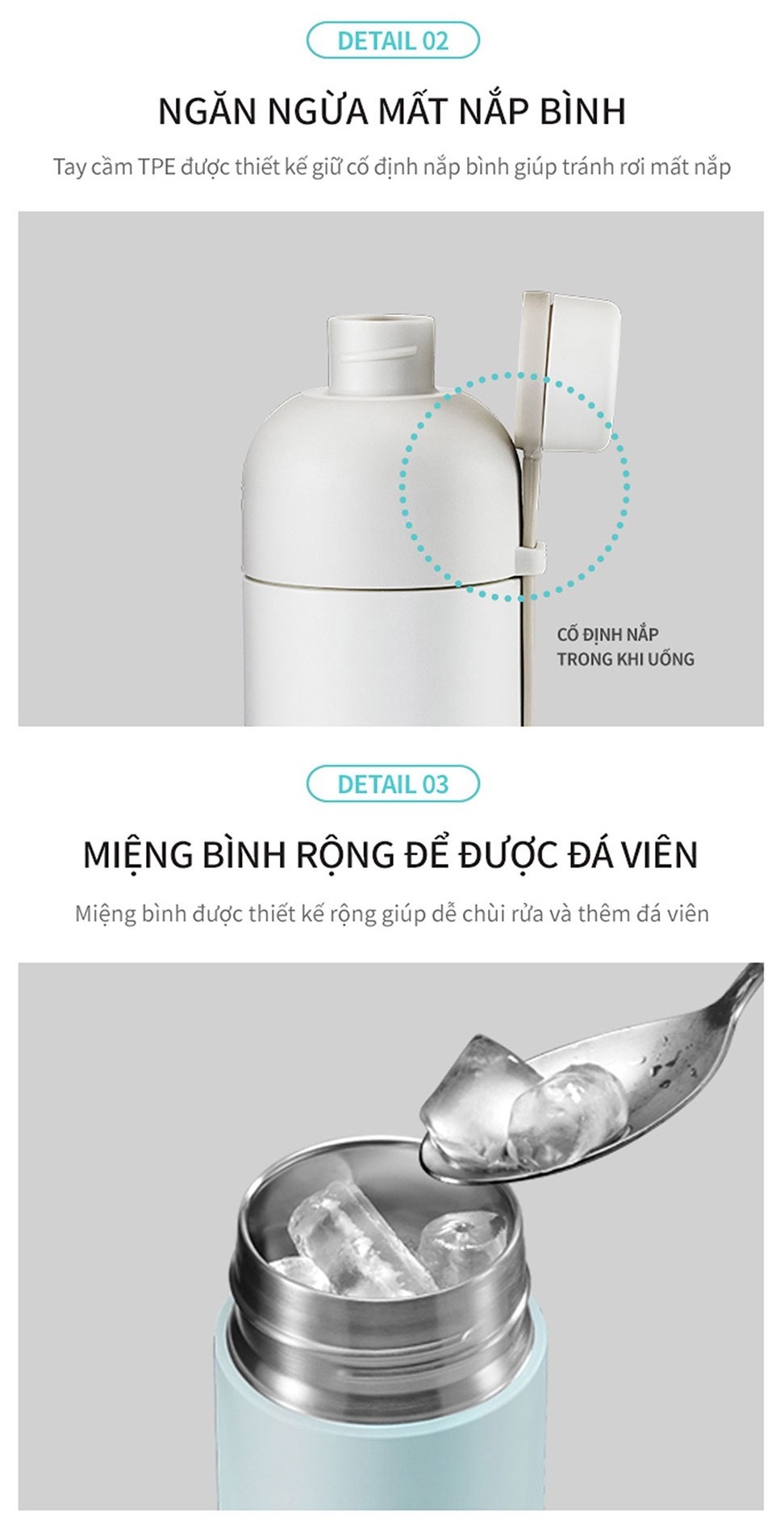 Mô tả Bình giữ nhiệt có quai xách Lock&Lock Belt Bottle 490ml - LHC4267 (3 màu) - 5