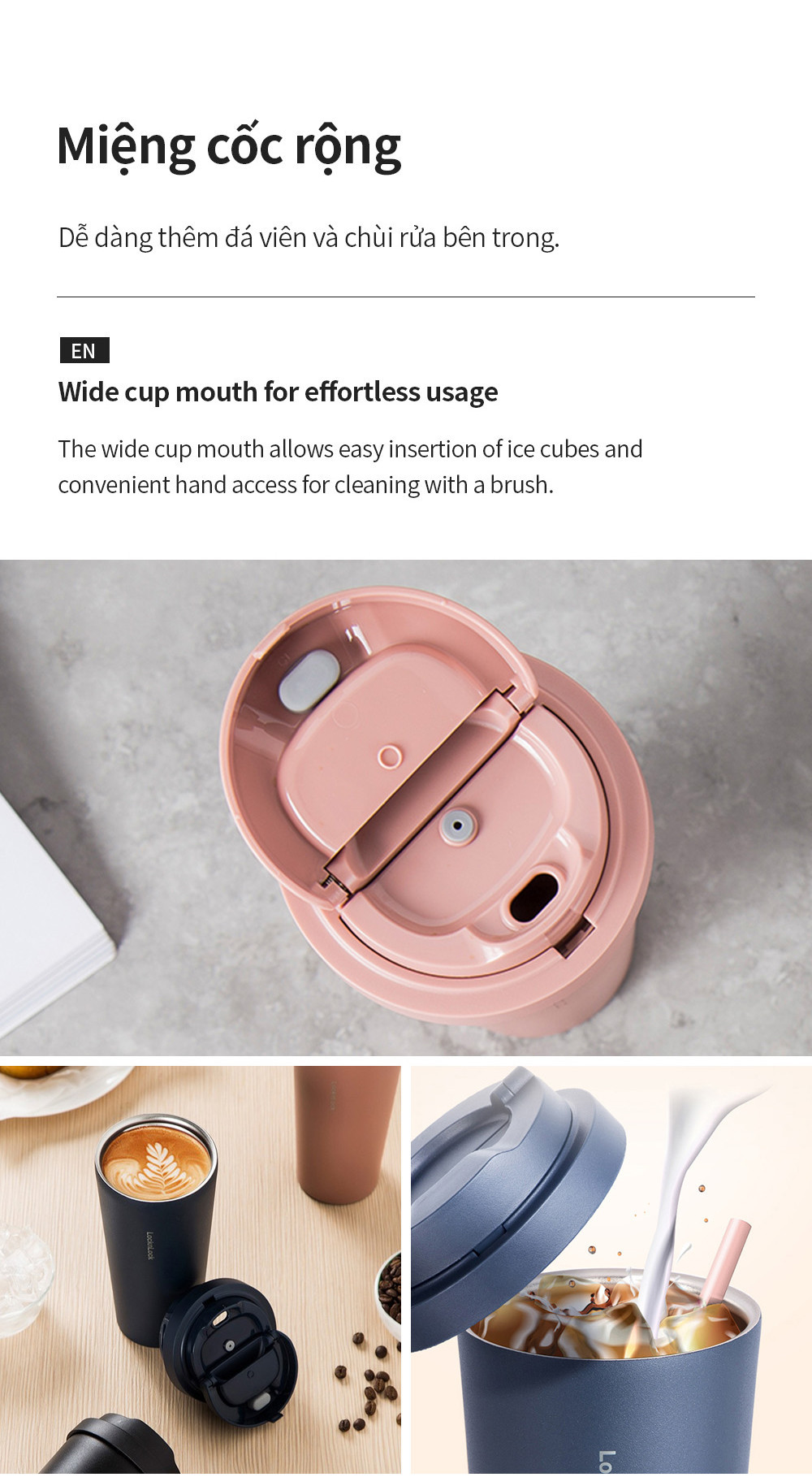Mô tả Bình giữ nhiệt Lock&Lock Energetic one-touch thép không gỉ 316L 550ml và 400ml - LHC3249 (4 màu) - 4