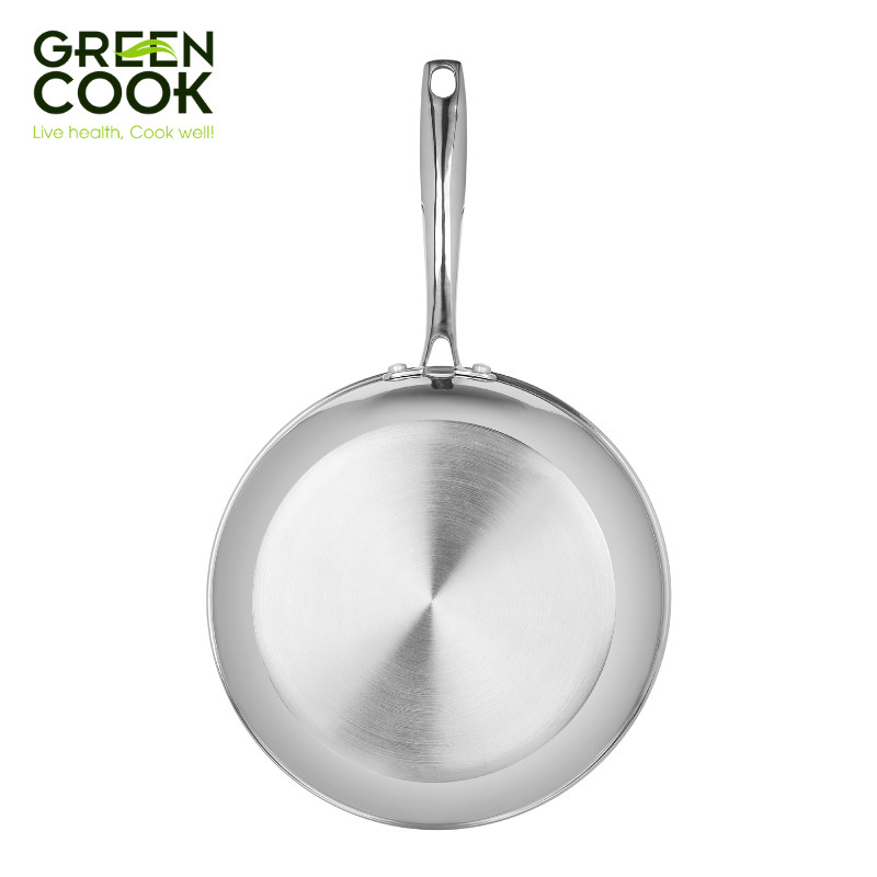 Mô tả Chảo Men Gốm Trắng 3 Lớp Inox Nguyên Khối và 4 Lớp Chống Dính PFOA free Green Cook GCP235 - 3