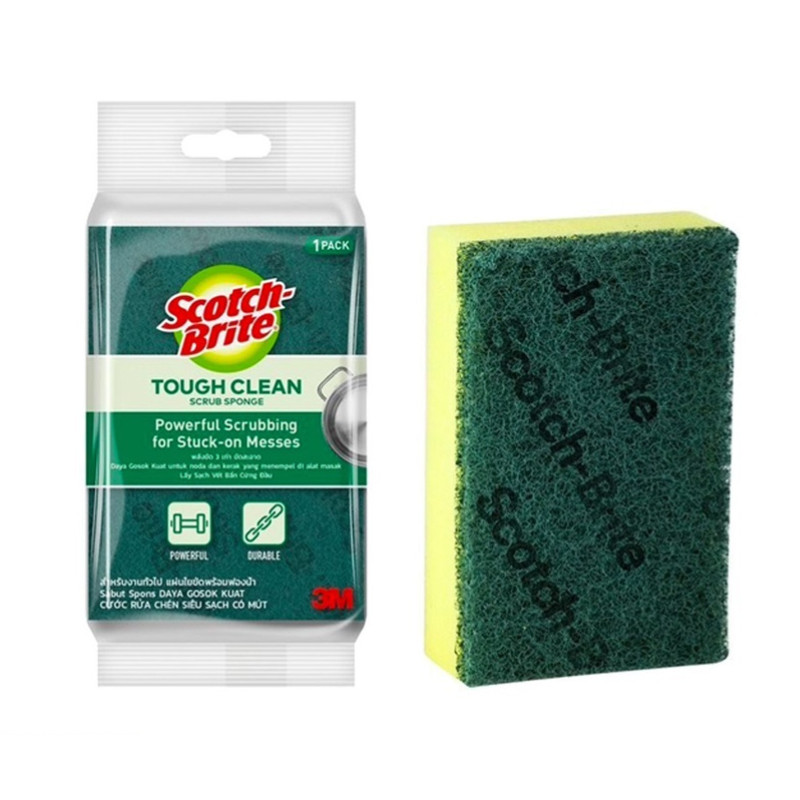 Mô tả Cước rửa chén siêu sạch 3M 100x70mm hình chữ nhật đa năng,lấy sạch vết bẩn cứng đầu hiệu quả - 1