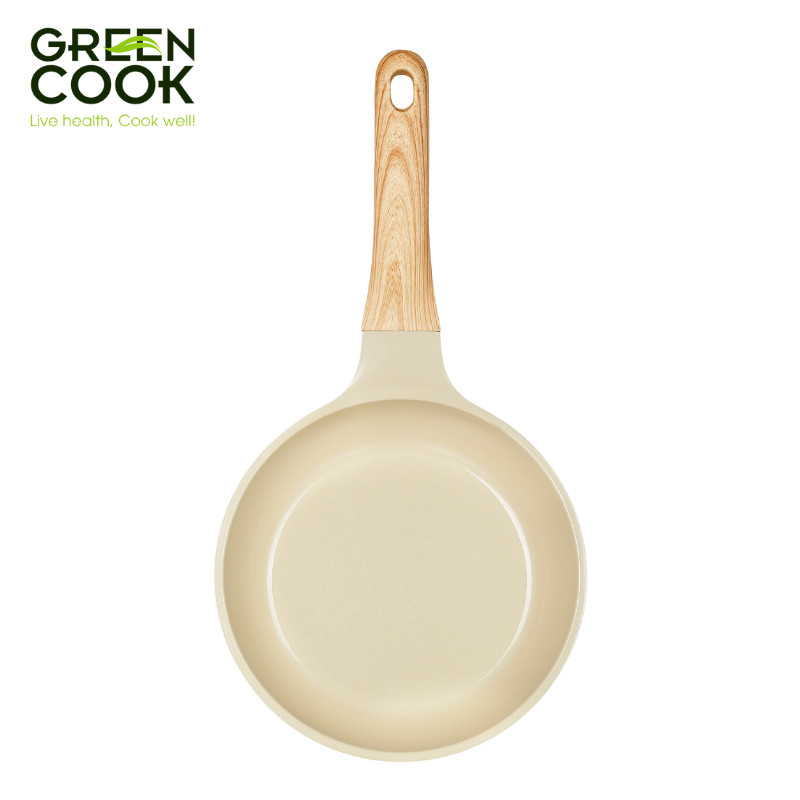 Mô tả Chảo đúc cạn đáy từ GCP233 chống dính PFOA free men gốm IVORY Green Cook - 3