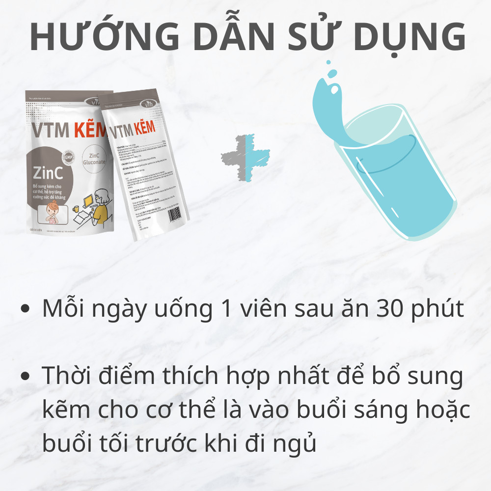 Mô tả Viên uống VTM bổ sung Kẽm ZinC hỗ trợ tăng cường sức đề kháng - 6