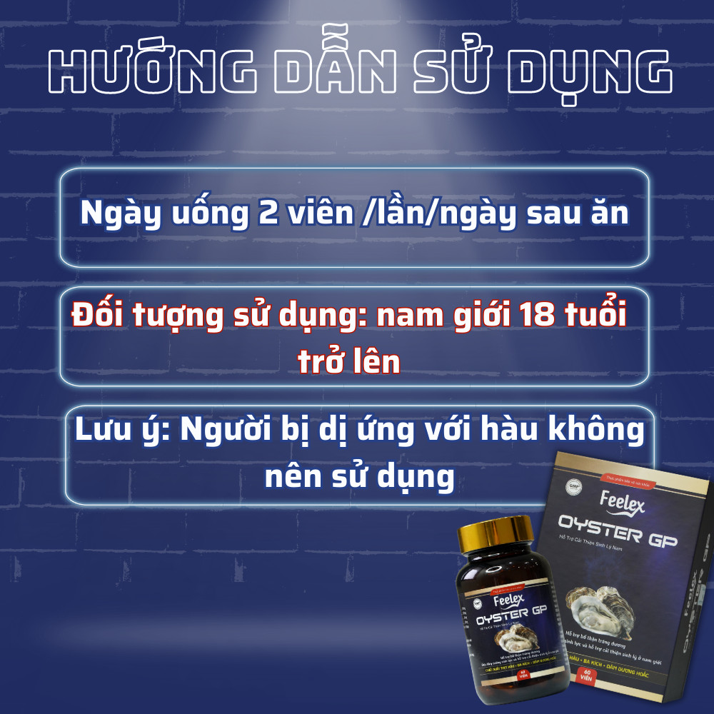 Mô tả Tinh chất hàu biển cao cấp Feelex Oyster GP tăng cường sinh lý nam  hộp 60 viên - 3