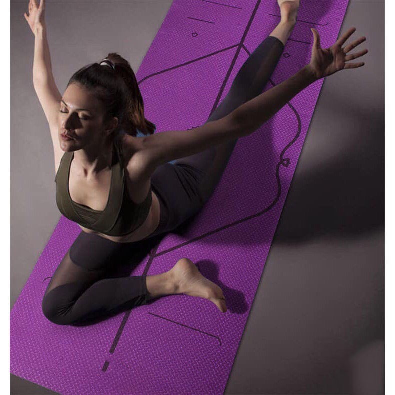 Mô tả Thảm 0.8cm định tuyến cao cấp tập Yoga, gym, thể dục thể thao, chất liệu cao su non Prowin fitness - 1
