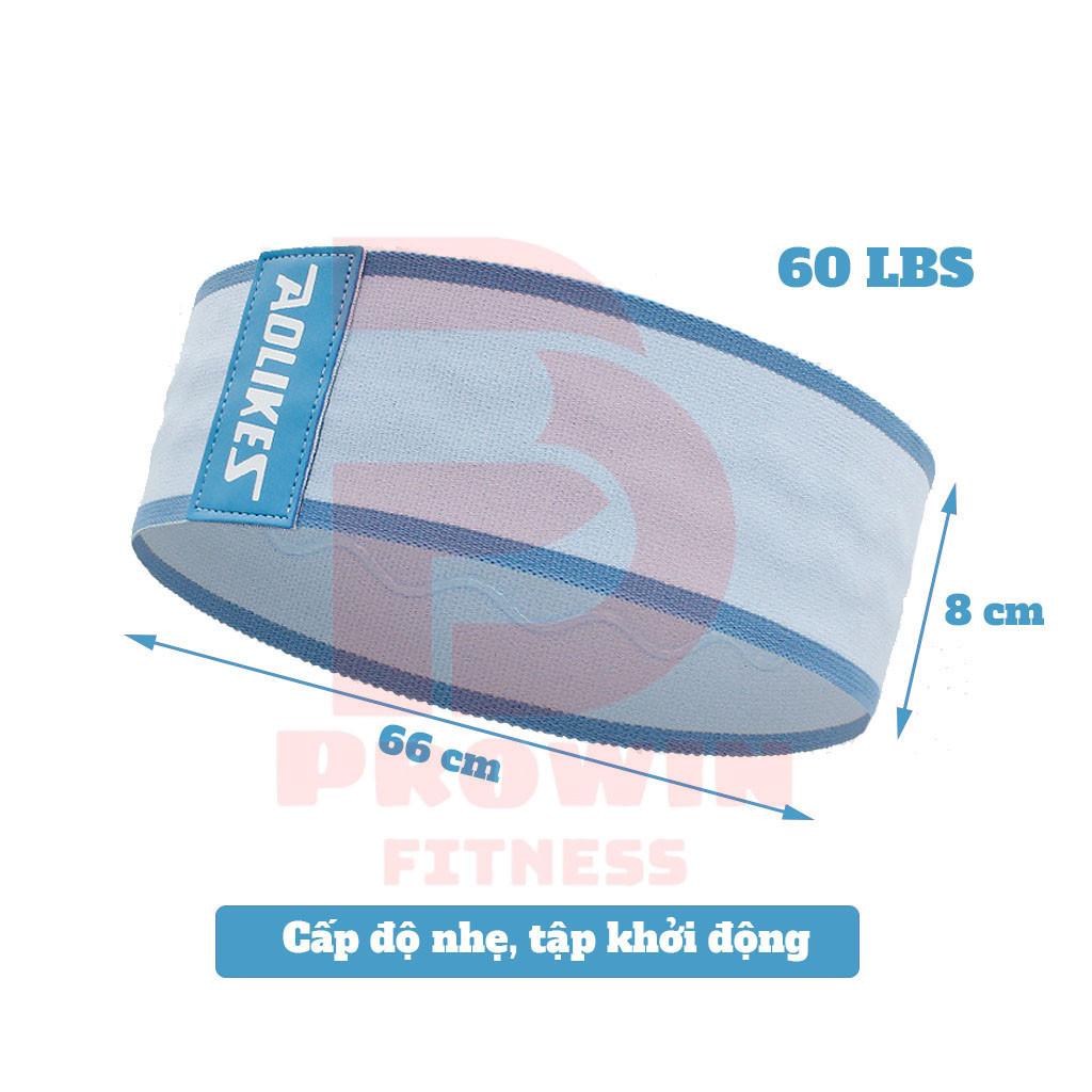 Mô tả Dây kháng lực miniband vải Aolikes version 2024 hỗ trợ tập gym yoga mông đùi, chất liệu vải cao su - 3