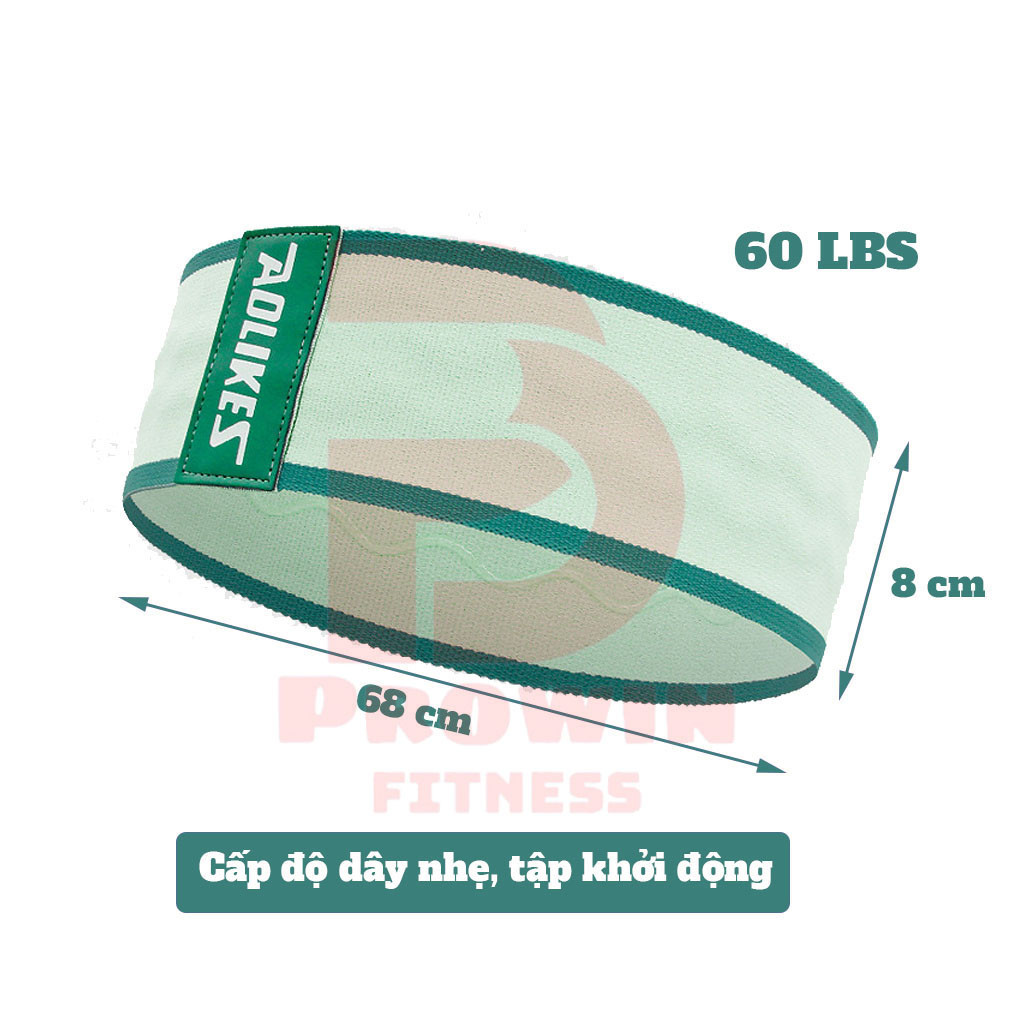 Mô tả Dây kháng lực miniband vải Aolikes version 2024 hỗ trợ tập gym yoga mông đùi, chất liệu vải cao su - 4