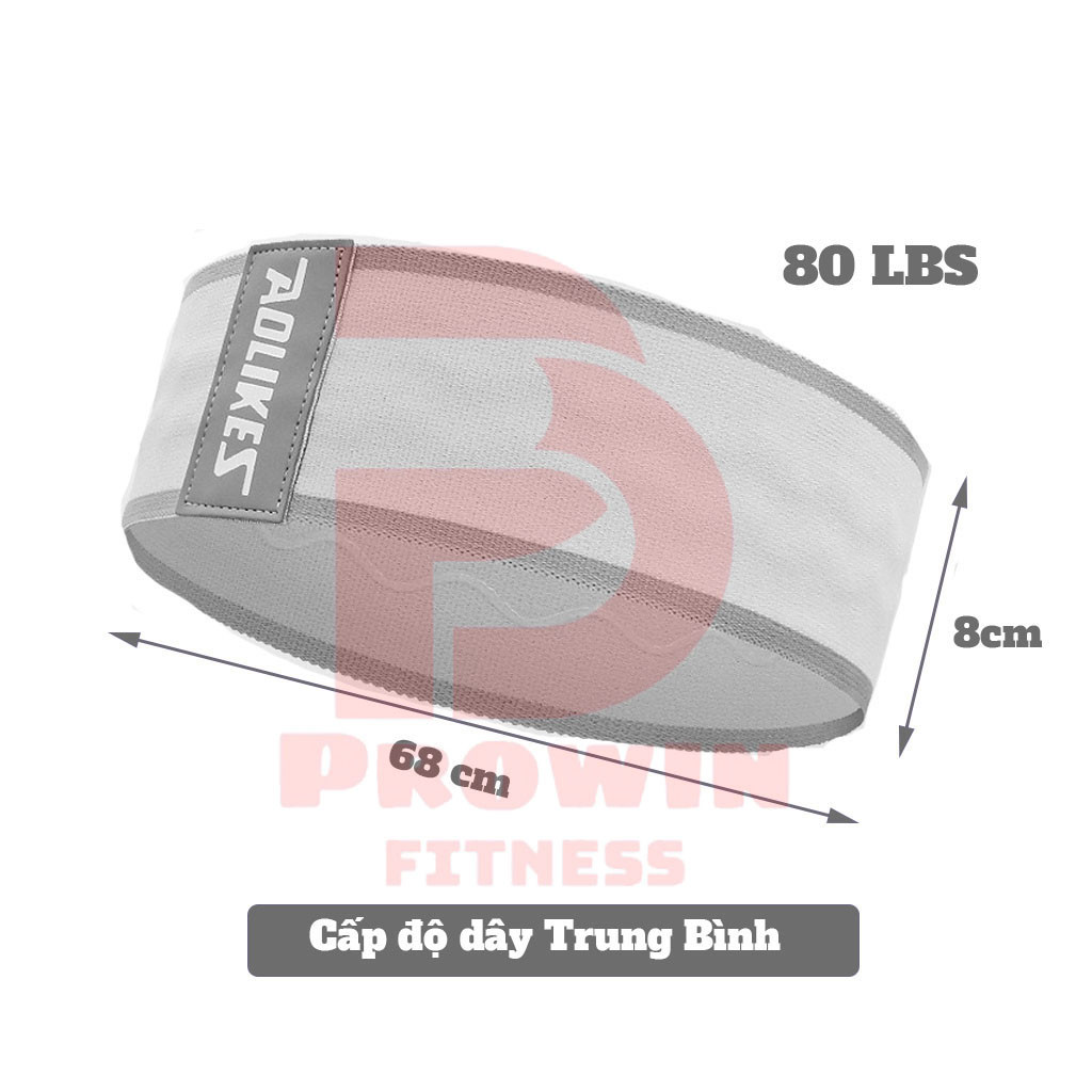 Mô tả Dây kháng lực miniband vải Aolikes version 2024 hỗ trợ tập gym yoga mông đùi, chất liệu vải cao su - 6