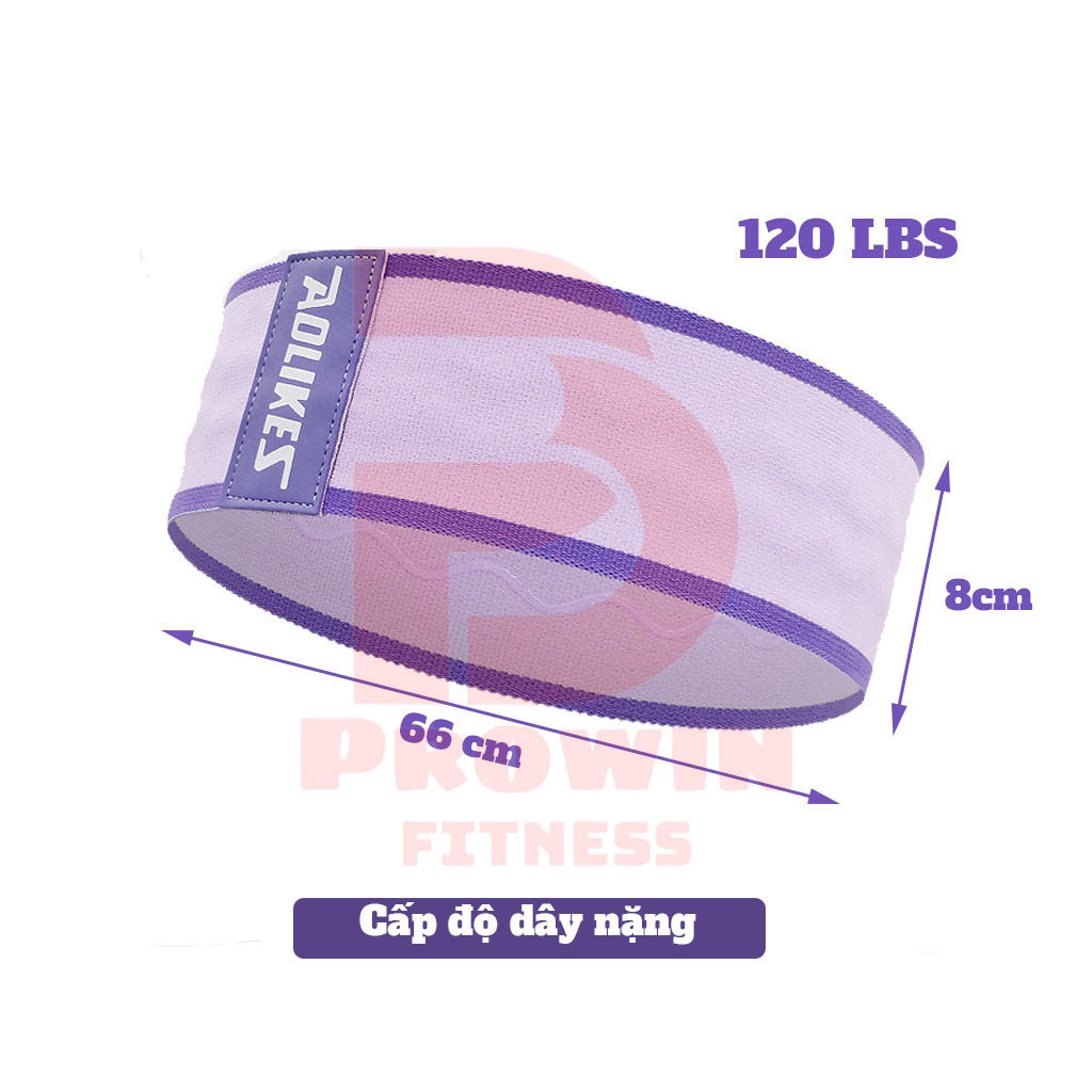 Mô tả Dây kháng lực miniband vải Aolikes version 2024 hỗ trợ tập gym yoga mông đùi, chất liệu vải cao su - 7