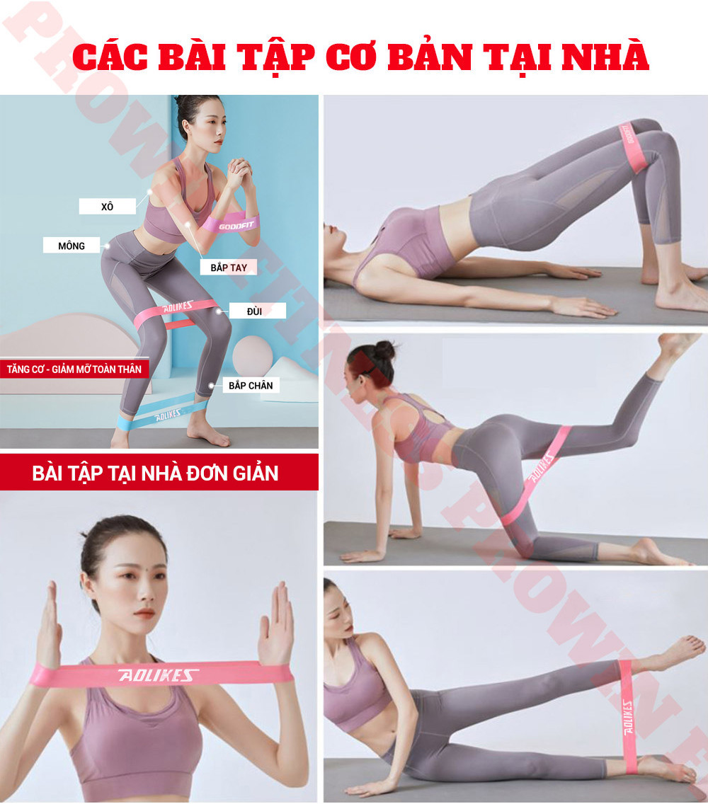 Mô tả Dây Kháng Lực Miniband AoLikes Version 2024 Tập Mông Đá Bóng Yoga Cao Su Cao Cấp - 12