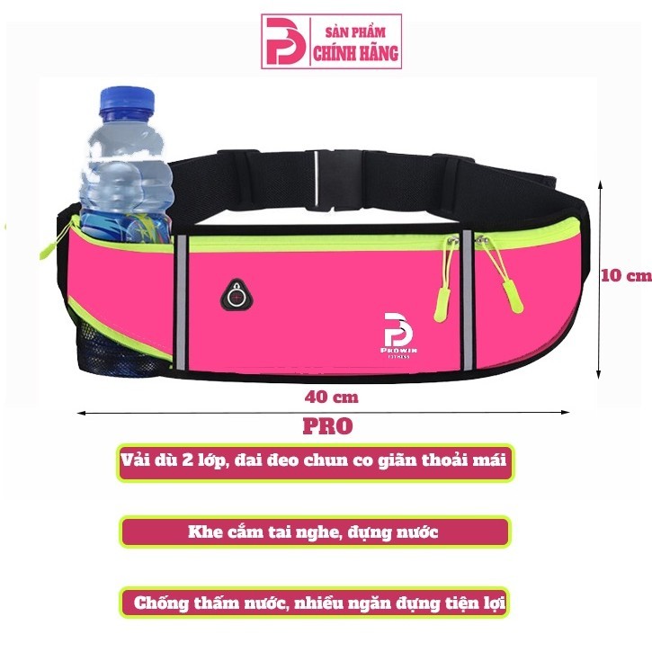 Mô tả Túi đeo bụng chạy bộ Prowin Fitness đựng nước đựng điện thoại chống nước phản quang - 1