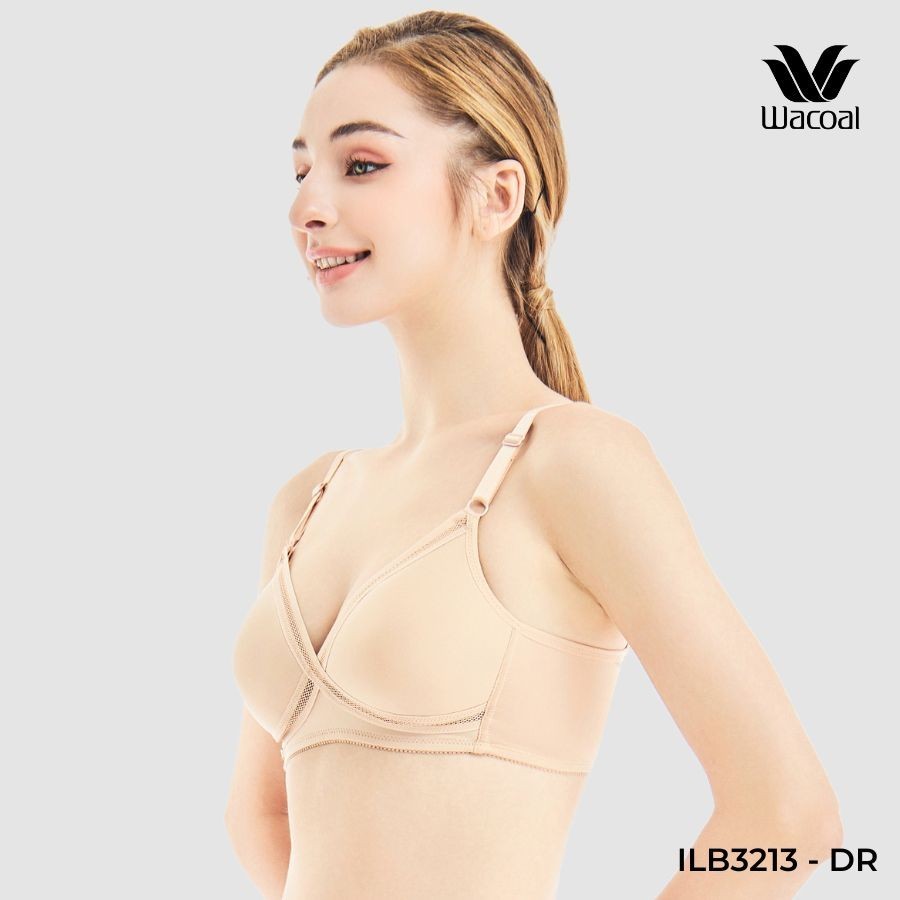 Mô tả Áo ngực nữ Wacoal không gọng mút mỏng nâng ngực chống tuột, Áo lót nữ Bigsize  bản lưng nhỏ - ILB3213 - 8