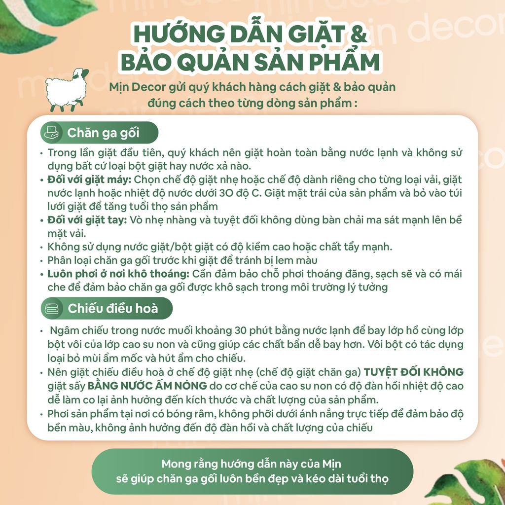 Mô tả Bộ Ga Gối Cotton Đũi Đậu Nành Mịn Decor Bo Chun 15cm, Ga Giường Chần Bông Hoạ Tiết Dễ Thương - 2