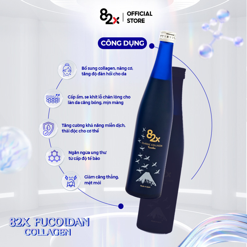 Mô tả Nước Uống Collagen 82X FUCOIDAN Cao Cấp Chai 500ml - Tăng Độ Đàn Hồi Cho Da Căng Mịn, Gọn Dáng [DATE T7/2025] - 4