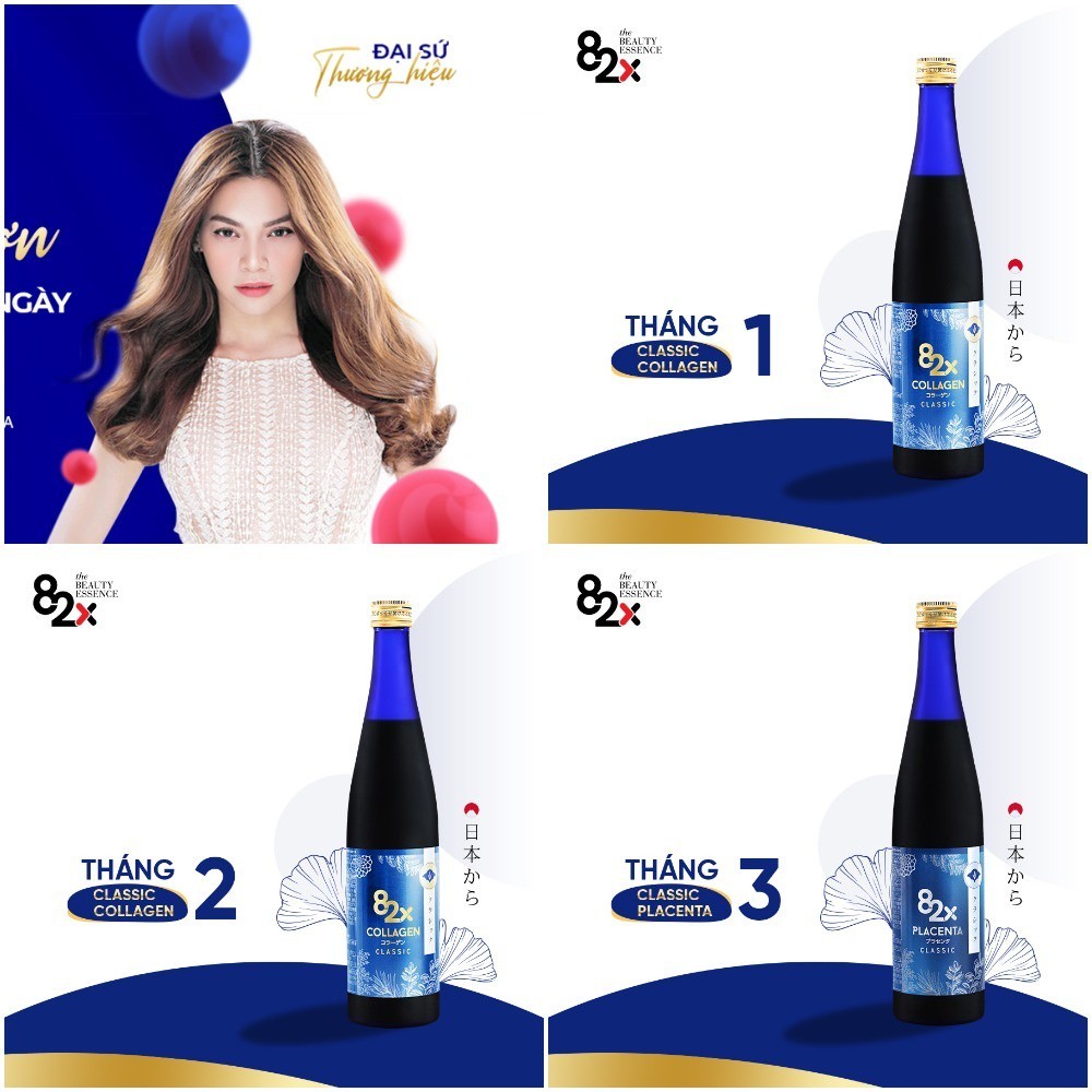 Mô tả Liệu Trình 2 Chai Nước Uống Đẹp Da 82X Classic Collagen Chiết Xuất Từ Da Cá Ngừ Đại Dương Giữ Cân Đẹp Dáng 500ml/Chai - 1