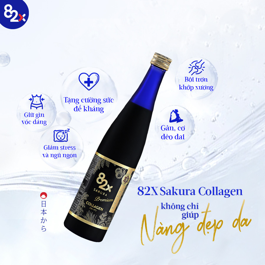 Mô tả Nước Uống Collagen Cao Cấp 82X SAKURA COLLAGEN PREMIUM Chai 500ml - Hỗ Trợ Trẻ Hoá Da, Ngừa Lão Hoá - 5