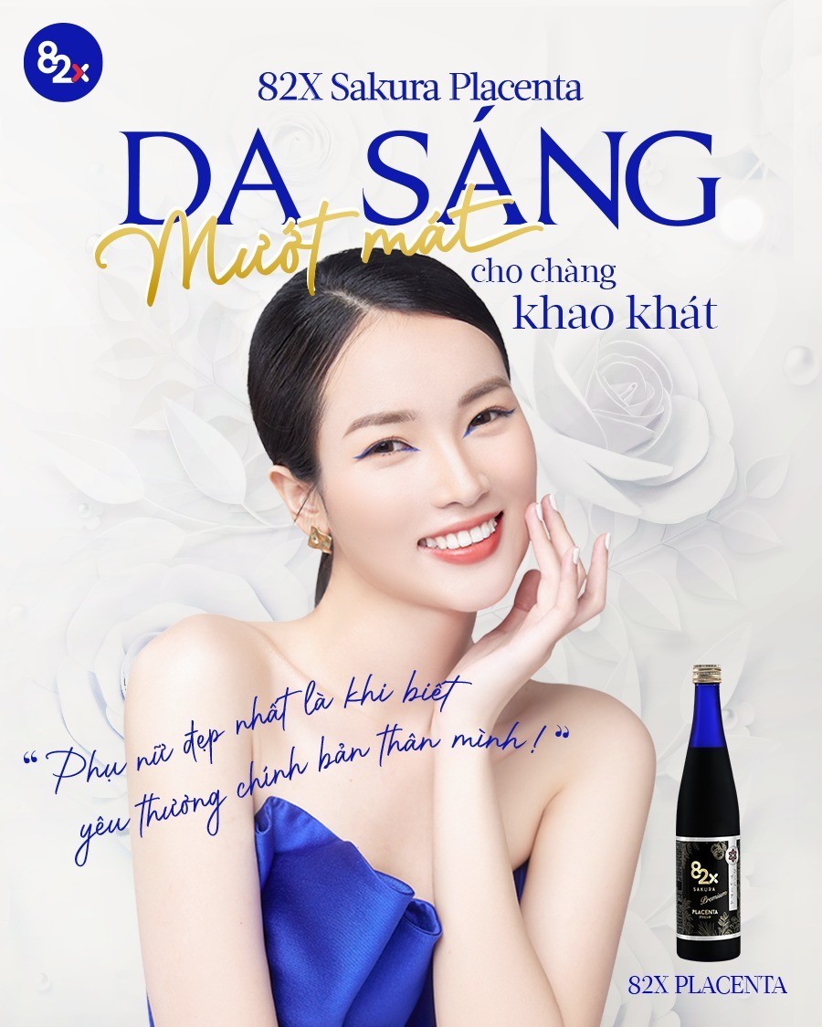 Mô tả Nước Uống Đẹp Da 82X SAKURA PLACENTA PREMIUM Dòng Cao Cấp - Cân Bằng Nội Tiết, Sáng Đều Màu Da - 1