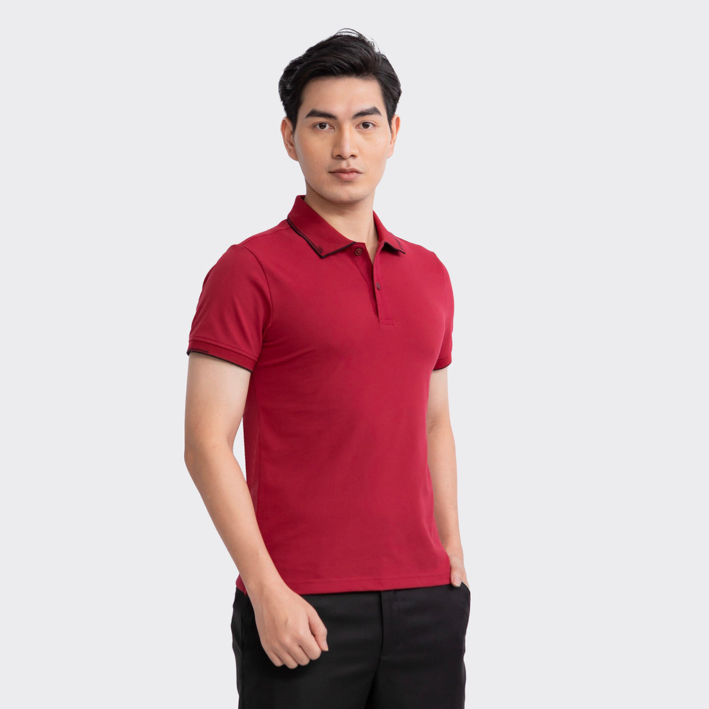 Mô tả Áo polo Nam INSIDEMEN Tay Ngắn Cổ Bẻ Họa Tiết Trẻ Trung Regular Fit IPS025S3 - 3