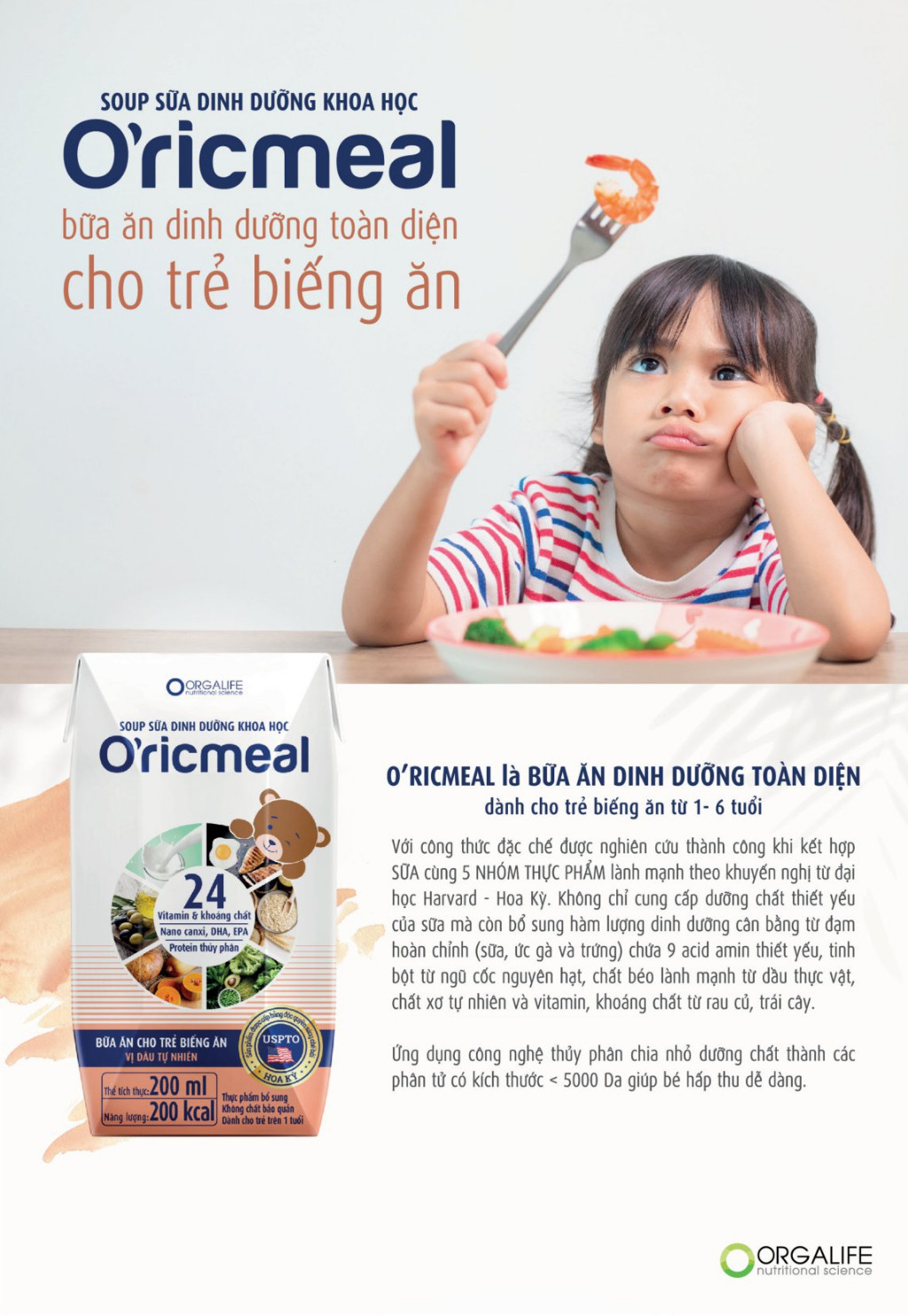 Mô tả 3 Hộp Soup sữa dinh dưỡng Oricmeal cho trẻ biếng ăn, giúp tăng cân, phát triển trí não - 1
