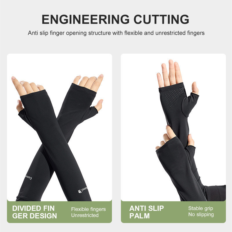 Mô tả Outpro Tay áo chống nắng ngoài trời Bảo vệ tia cực tím Ice Silk Găng tay đi xe đạp thoáng khí Bảo vệ cánh tay - 2