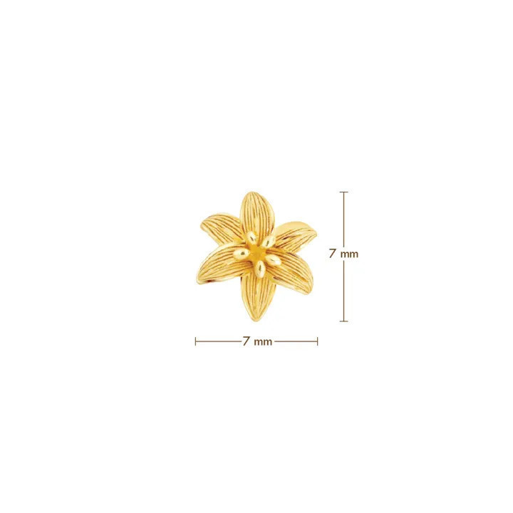 Mô tả PRIMA Bông Tai  24K - Hoa Lily (Chuôi+ Chốt 18k) - ( 1 chiếc) - BST Mono Chic - 111E3541 - 1