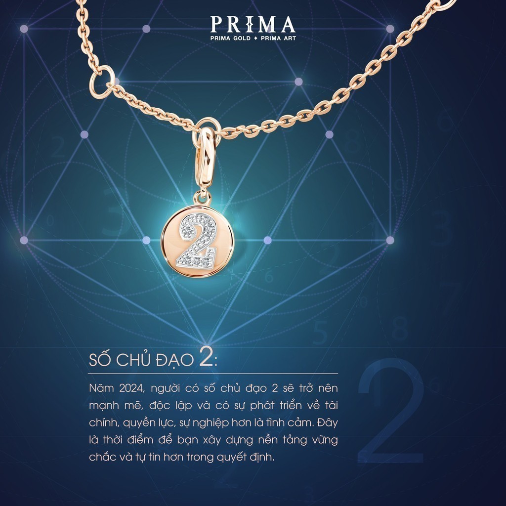 PRIMA Lắc Tay Vàng 9K - Lucky Number