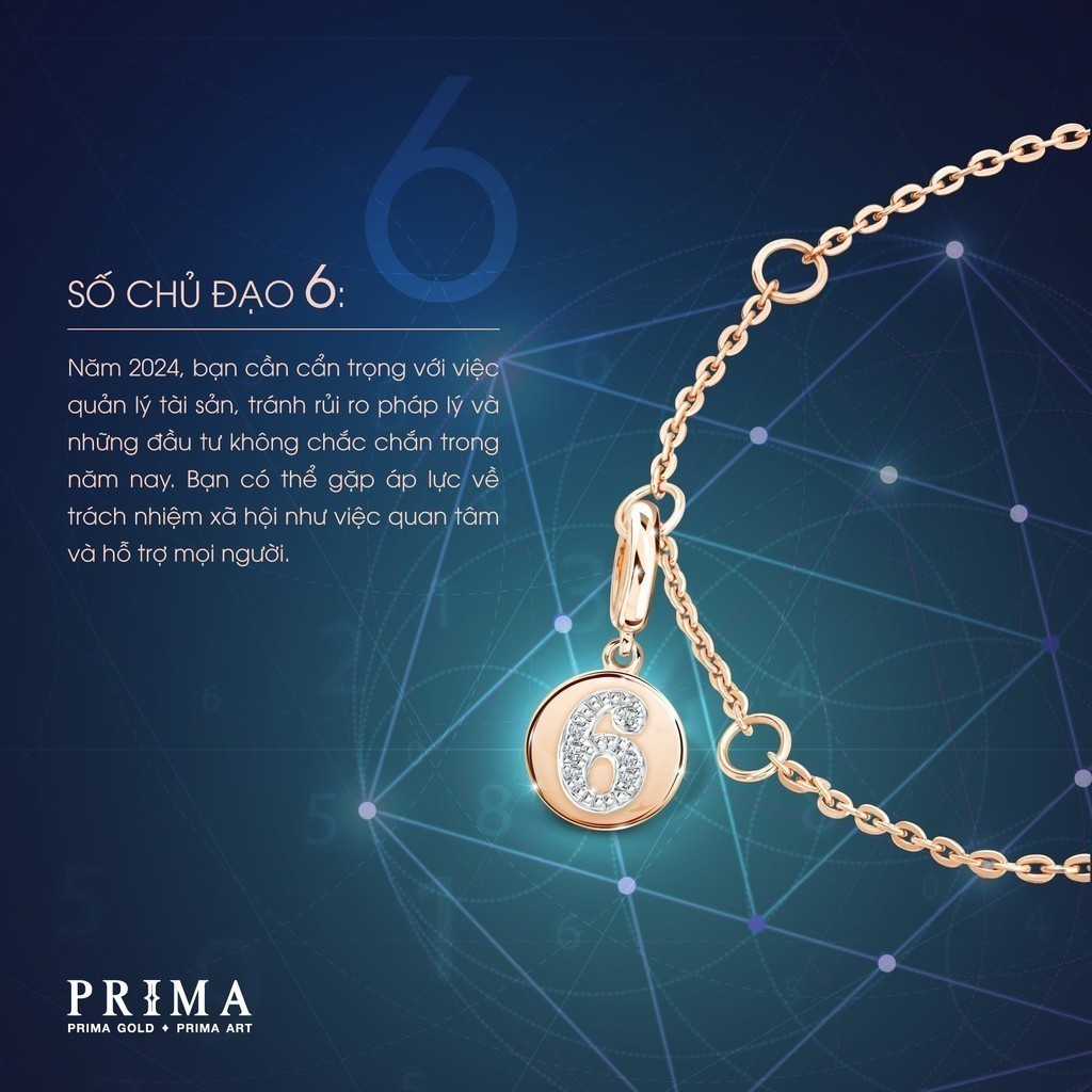 PRIMA Lắc Tay Vàng 9K - Lucky Number
