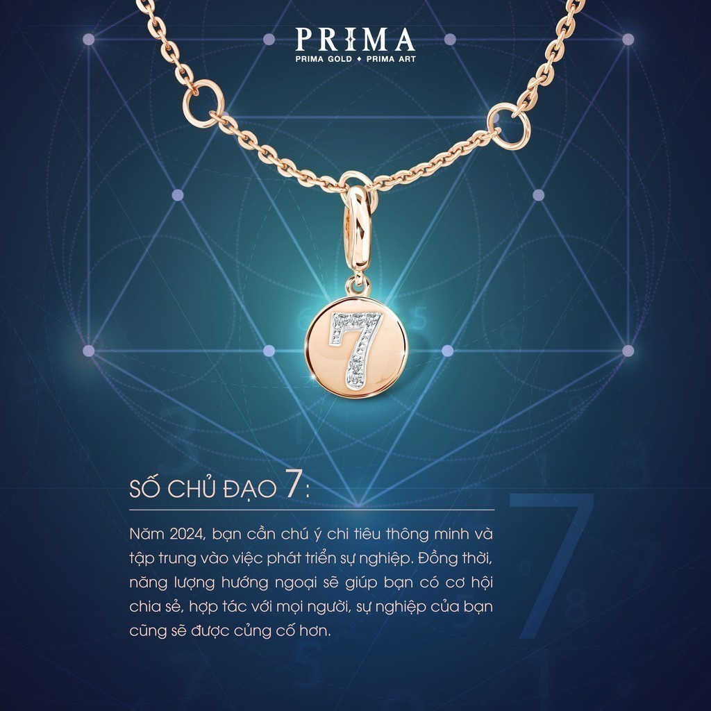 PRIMA Lắc Tay Vàng 9K - Lucky Number