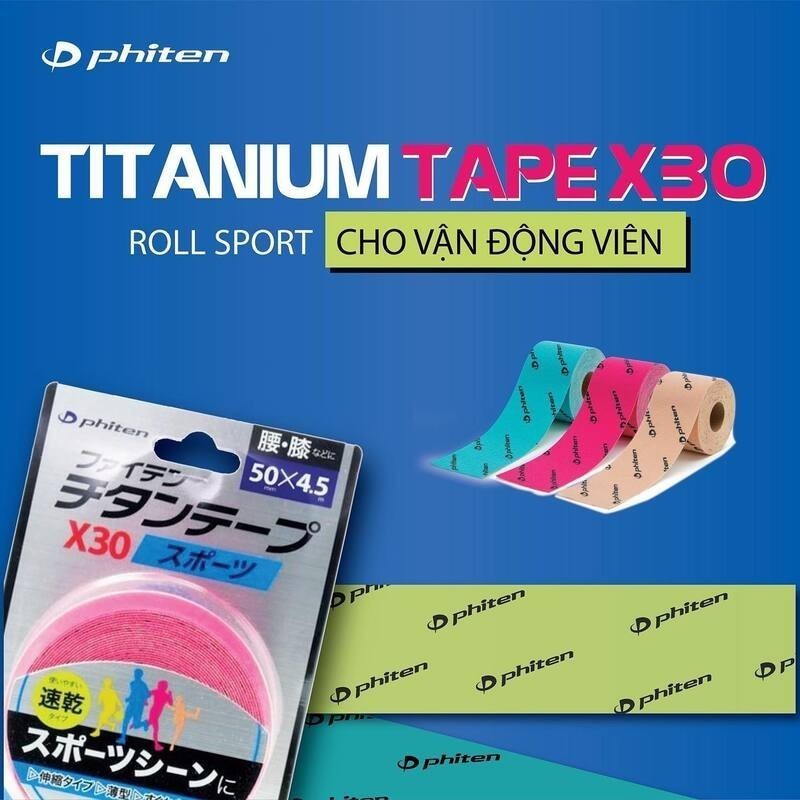 Băng dán cơ thể thao Phiten titanium x30 stretched sport | Shopee Việt Nam