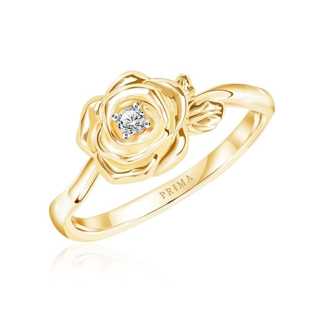 Mô tả PRIMA Nhẫn Kim Cương -  Vàng 9K - BST ROSANNA - Hoa Hồng Kiêu Sa - 991R5083 - 1