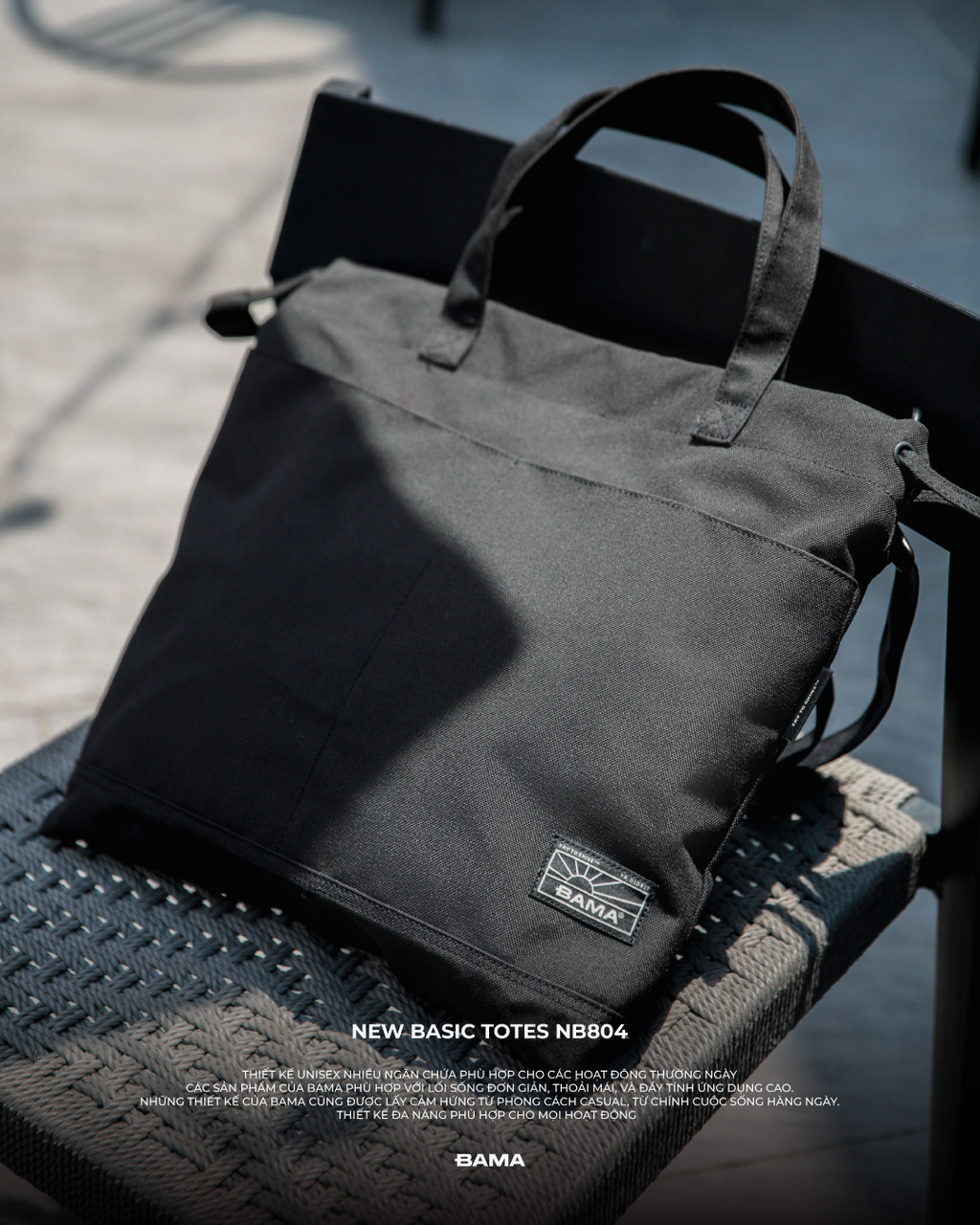 Mô tả Túi tote nữ đi làm BAMA New Basic Totes NB804 thời trang nhiều ngăn túi đeo chéo vải canvas nhiều ngăn thời trang - 1