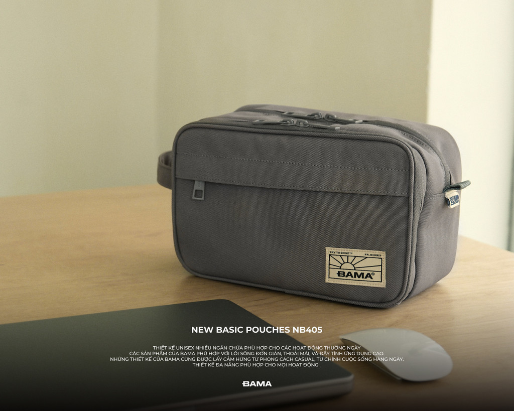 Mô tả Túi đa năng BAMA New Basic Pouches NB405 đựng đồ đa năng đựng mỹ phẩm đồ dùng cá nhân kháng nước thời trang - 1