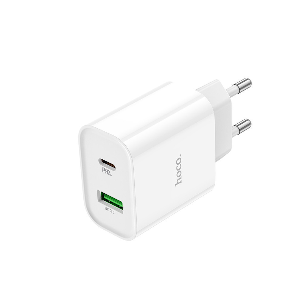Mô tả Củ sạc nhanh 20W Hoco C80A Plus 2 cổng USB/18W - PD 20W hố trợ sạc nhanh cho Smartphone - 1