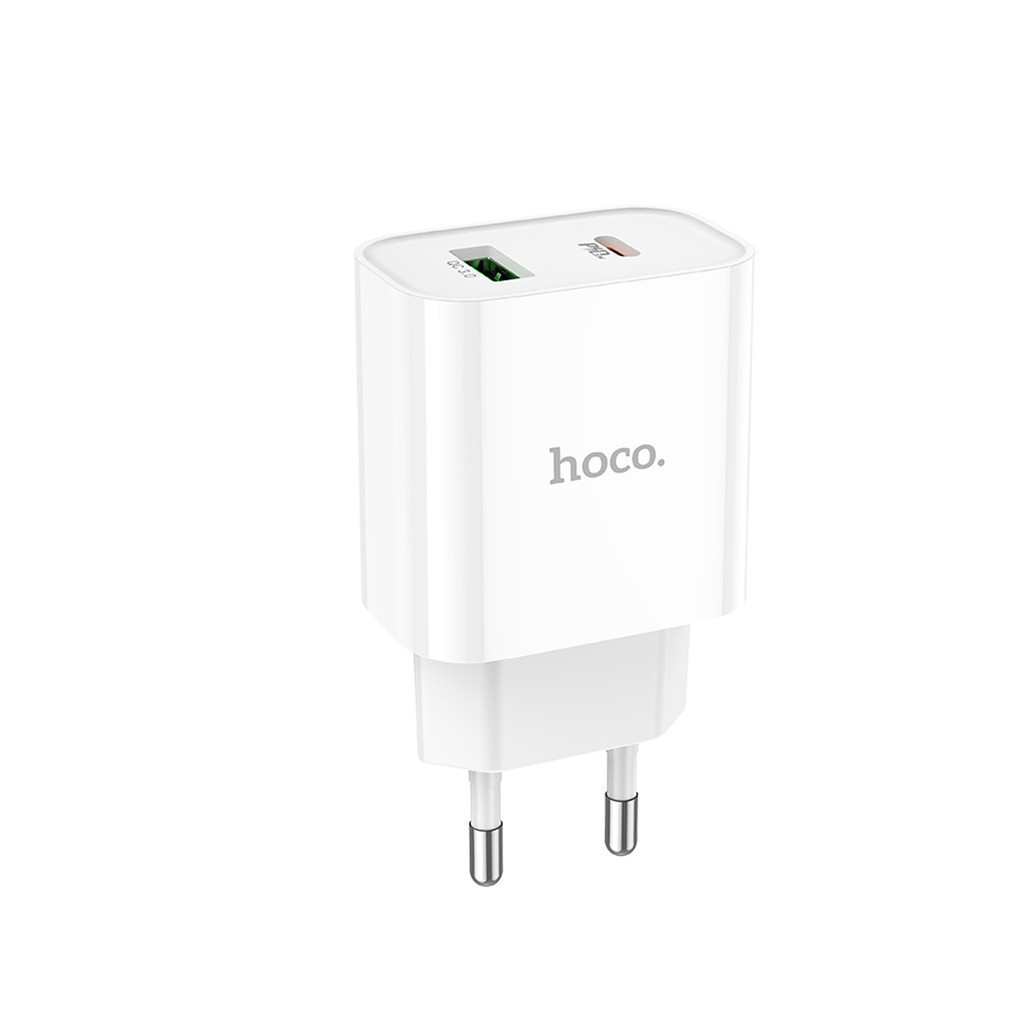 Mô tả Củ sạc nhanh 20W Hoco C80A Plus 2 cổng USB/18W - PD 20W hố trợ sạc nhanh cho Smartphone - 2