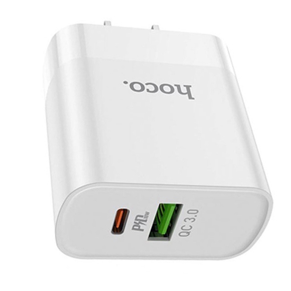 Mô tả Củ sạc PD 20W Hoco C80 2 cổng ( USB + Type-C ) sạc nhanh tối đa 3A, Q.C 3.0, tương thích nhiều thiết bị, tiện lợi ( US ) - 5