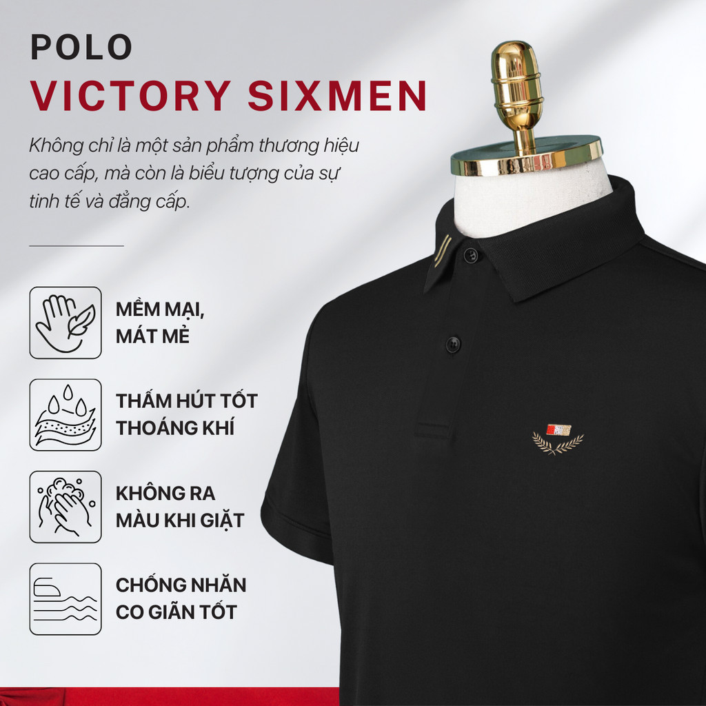 Chi tiết áo polo SIXMEN
