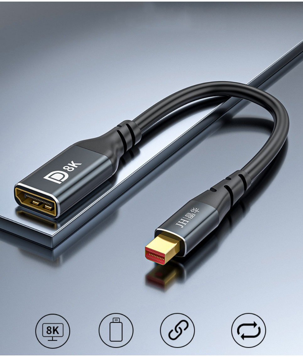 Cáp chuyển Mini displayport sang Displayport (Mini dp to dp) hỗ trợ táo ...