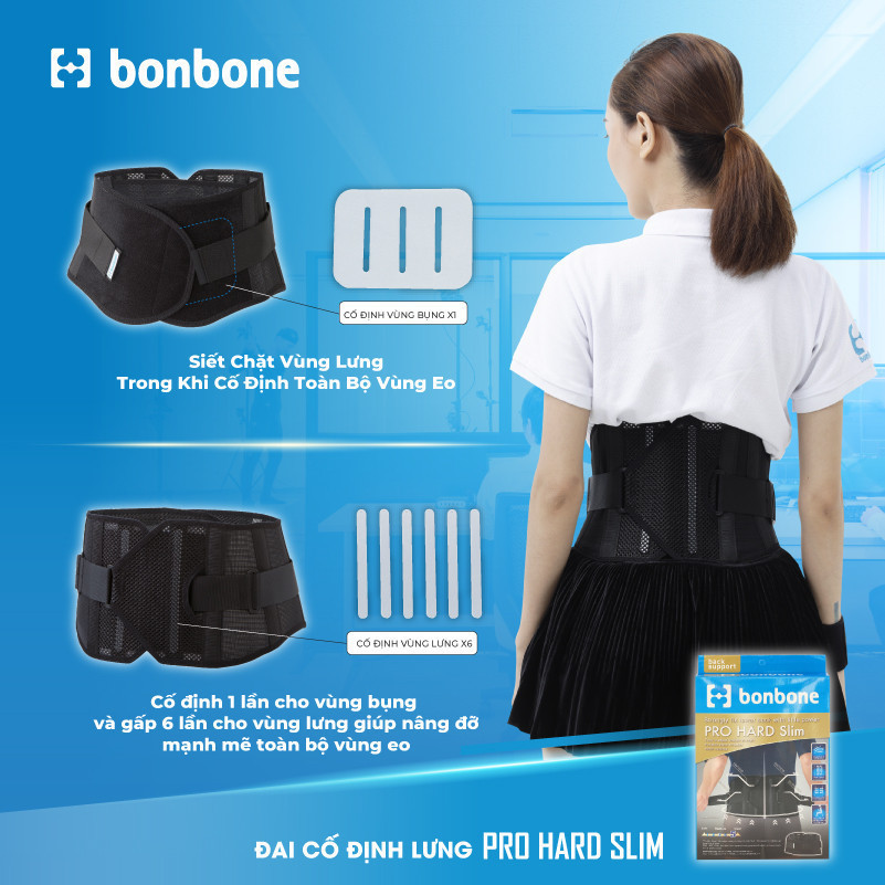 BONBONE PRO HARD SLIM (NHẬT BẢN) - Đai thắt lưng thoái hóa cột sống ...