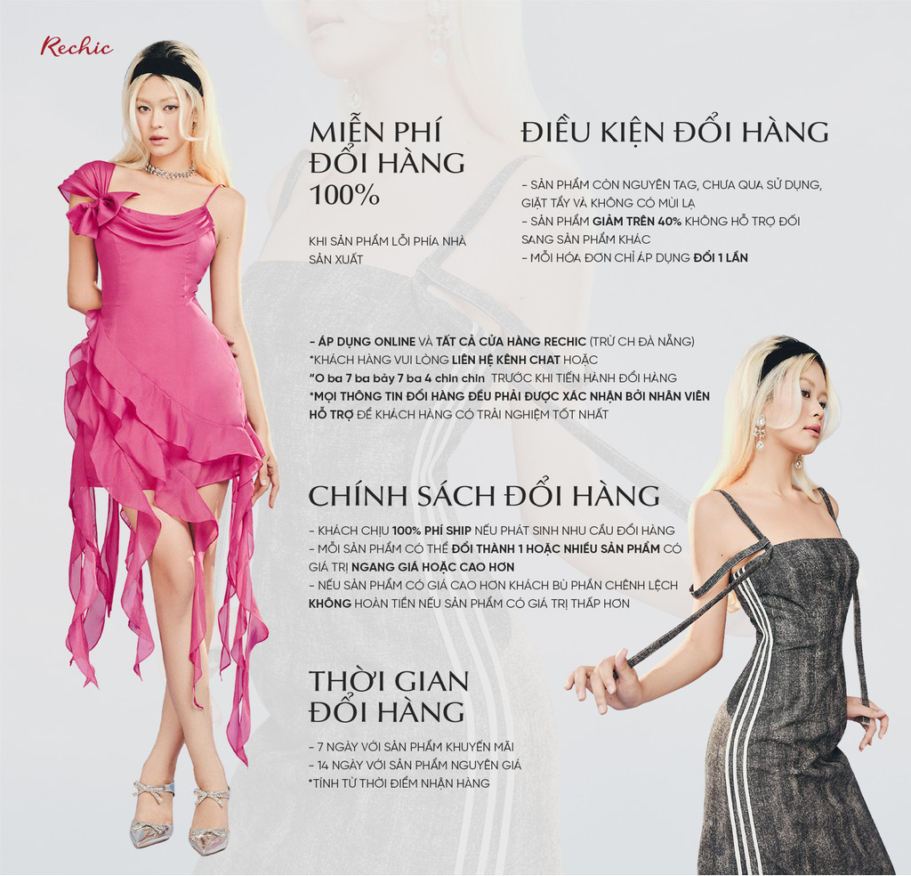 Mô tả RECHIC Đầm 2 dây Breezy dáng cúp ngực phối ren sang trọng - 12