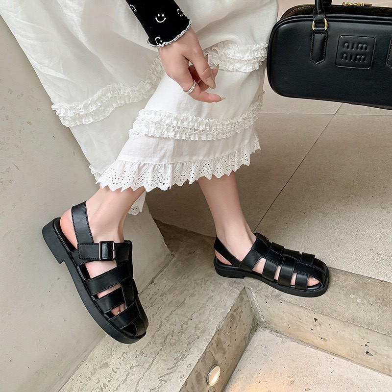 Mô tả Dép sandal nữ quai đan FAROSA - TH33 giày sục nữ quai hậu rọ đan lên chực xinh - 3