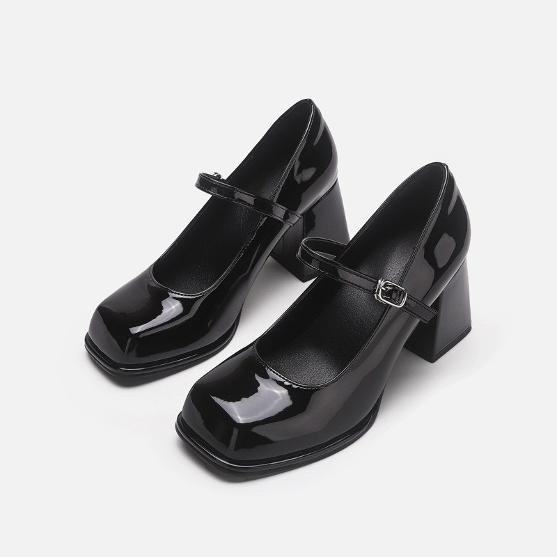 Mô tả Giày cao gót nữ bít mũi quai cài gót 7cm FAROSA - C29 giày da bóng dáng merry janes sang chảnh (FORM TO) - 5