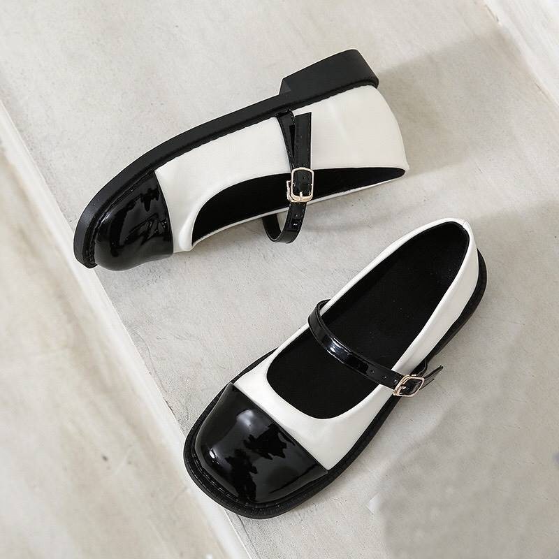 Mô tả Giày búp bê nữ Lolita mũi vuông FAROSA - V1 giày marry đế 2cm phối da cực phong cách - 1